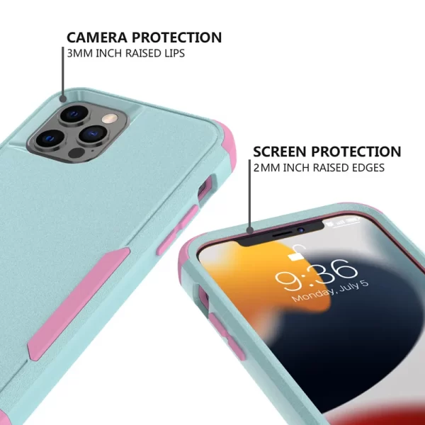 3 Layer Case for iPhone 15 14 13 12 11 Pro Max Mini XR XS Max 8 7 15Plus SE 2020 Luxury Armor Shockproof Soft Bumpers Hard Cover - Image 2