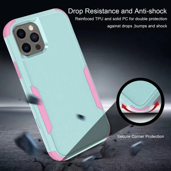 3 Layer Case for iPhone 15 14 13 12 11 Pro Max Mini XR XS Max 8 7 15Plus SE 2020 Luxury Armor Shockproof Soft Bumpers Hard Cover - Image 6