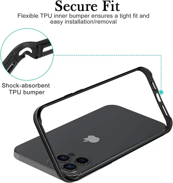 Aluminium Metal Bumper Frame Soft Inner Silicone Case for IPhone 15 14 13 11 Pro Max 12 Mini Plus XS XR X IPones Slim Hard Cover - Image 4