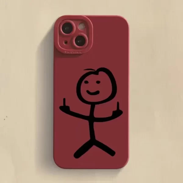 Cartoon Man Matchman Phone Case For iPhone 11 12 13 14 15 Pro Max Mini XR XS X 7 8 Plus Shockproof Matte Soft TPU Silicone Cover - Image 7