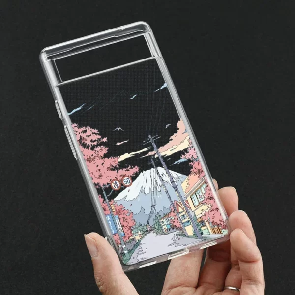 Japan Anime Landscape phone Case for Google Pixel 7a 7Pro 6a 6 6Pro 8 8 Pro 5G Clear Scenery Covers Fundas Skin - Image 2