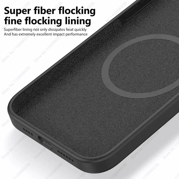 For Magsafe Liquid Silicone Magnetic Case For iPhone 16 15 13 12 11 14 Pro Max 16 Plus Wireless Charging Shockproof Accessories - Image 3