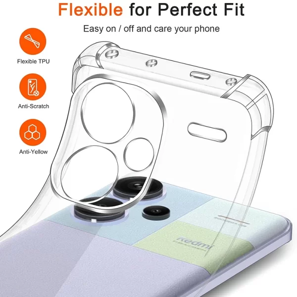 Transparent Shockproof Silicone Soft Case For Xiaomi Redmi Note 13 12 Pro Plus Pro+ 4G 5G Luxury Ultra Thin Clear Shell Cover - Image 4