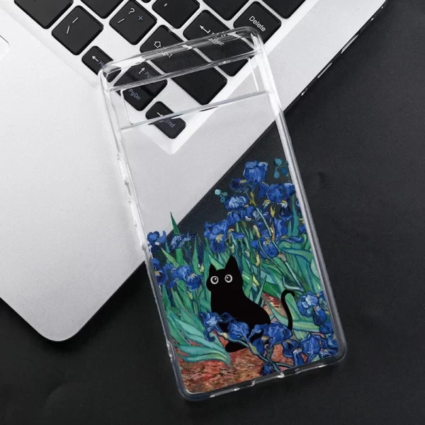 Funny Cartoon Cat Phone Case for Google Pixel 6 6A 5G 8 8 Pro 9 Pro XL 7A Cute Animal Pattern Clear Soft TPU Cover Fundas Shell - Image 3