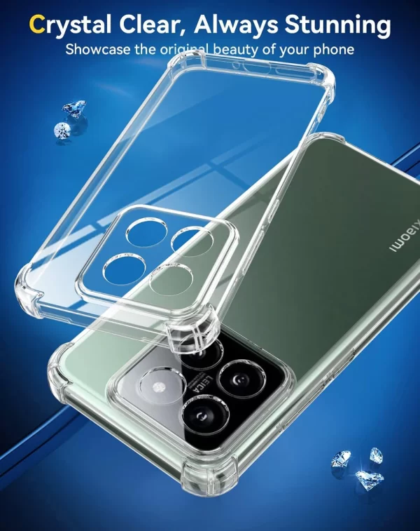 Transparent Silicone Soft Shockproof Case For Xiaomi Mi 14 14T 13 13T 12 12X 12S 12T 11 11T Pro Lite Ultra Clear Thin Back Cover - Image 4