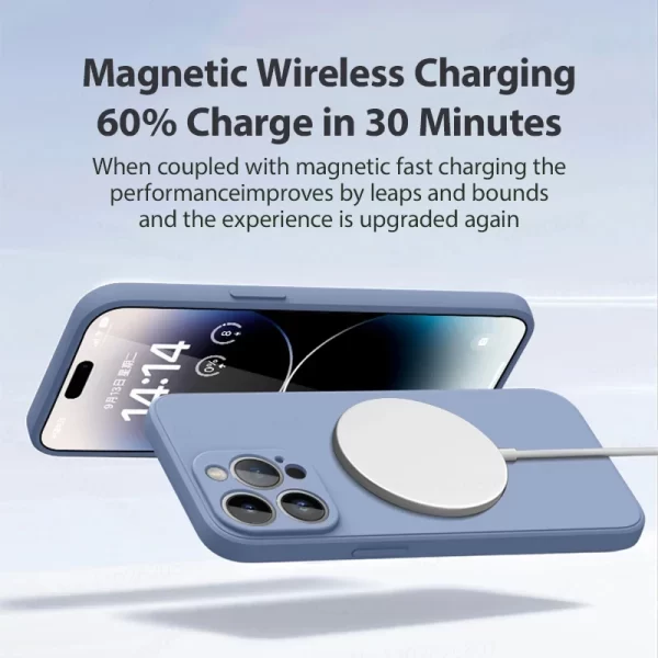 Liquid Silicone Wireless Charging For Magsafe Case For iPhone 15 12 11 13 14 Pro Max 15 Plus Magnetic Cover Phone Accessories - Image 6