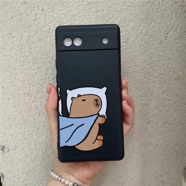 Cute Cartoon Capybara Clear Phone Case For Google Pixel 8Pro 7 8 6 6A 7A Lovely Animal Soft Silicone Cover For Google Pixel 8A - Image 6