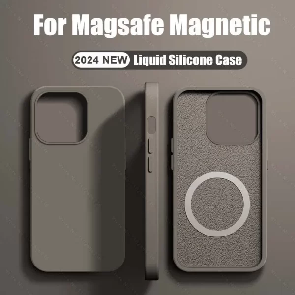 For Magsafe Liquid Silicone Magnetic Case For iPhone 16 15 13 12 11 14 Pro Max 16 Plus Wireless Charging Shockproof Accessories