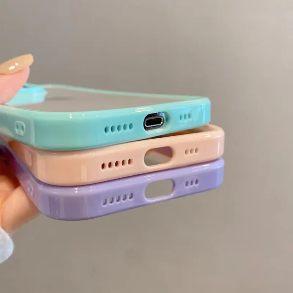 Luxury Clear Candy Color Phone Case For iPhone 15 14 13 12 11 Pro Max Transparent Soft Shockproof Bumper Back Cover Accessories - Image 5