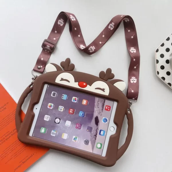 Kickstand Case For iPad Mini 5 4 3 2 1 iPad 9.7 inch Air 1 2 10.2 2019 2020 2021 Soft Silicone Cute Cartoon Cover Kids Lovely - Image 3