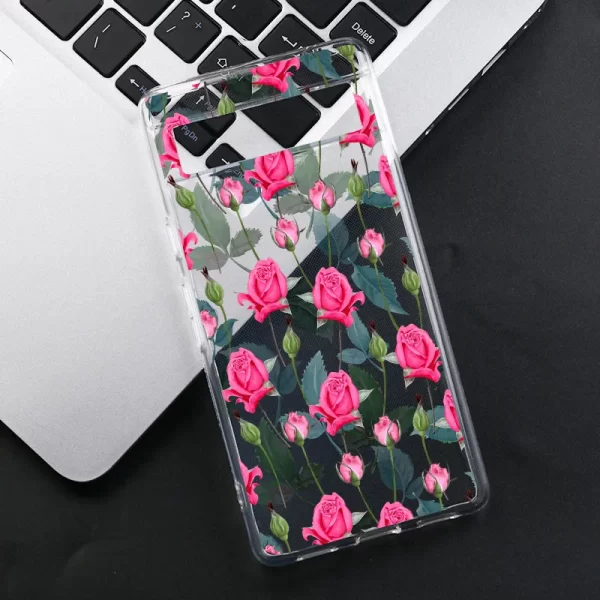 Rose Flower Hand Painted Phone Case For Google Pixel 8 Pro 7A 9 Pro XL 8 6A 5G Luxury Blossom Bud Clear Soft TPU Cover Fundas - Image 6